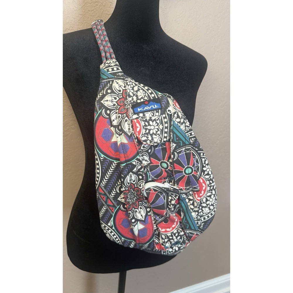 Kavu Rope Sling Bag Red, Purple Crossbody Backpack Outdoor‎ Hike Shoulder Travel